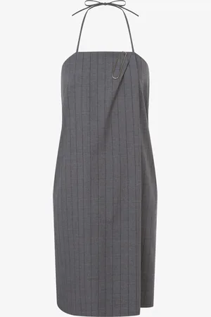 Moschino Wool Pinstripe Dress Office Inspiration