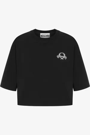 Moschino Cropped T-shirt Laurel Crown Logo
