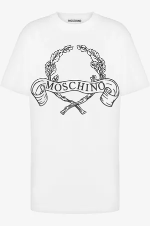 Moschino Organic Jersey T-shirt Laurel Crown Logo
