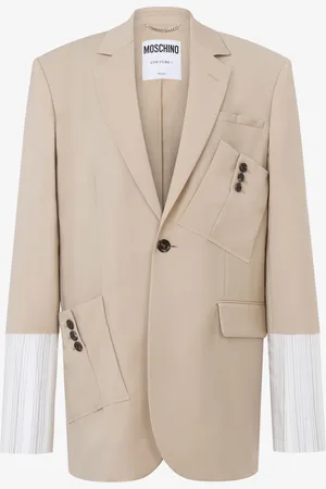 Moschino Wool Canvas Jacket with Cuff Details