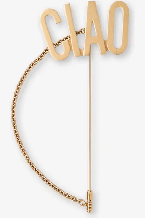 Moschino Maxi pin with CIAO chain