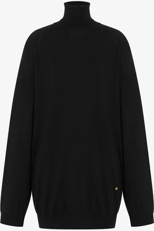 Moschino Wool sweater with cut-out Golden M