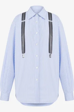 Moschino Striped Poplin Shirt Suspenders