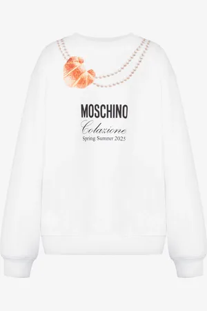 Moschino Organic Cotton Hoodie Breakfast
