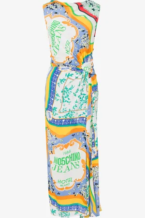 Moschino Dress in crêpe Scarf Print
