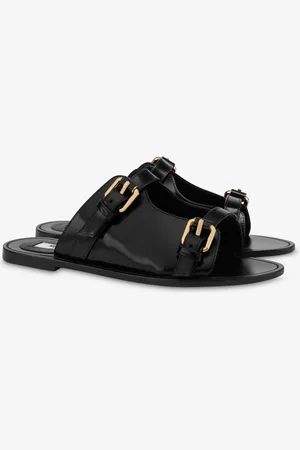 Moschino Flat Buckle Sandals