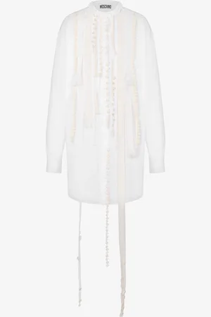 Moschino Stretch poplin dress with embroidery