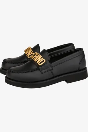 Moschino Lettering Logo calfskin loafers