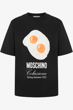 Moschino Organic Jersey T-shirt Eggs Print