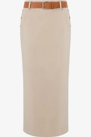Moschino Wool Twill Skirt Tailored Twist