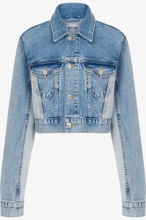 Moschino Two-tone denim cropped jacket