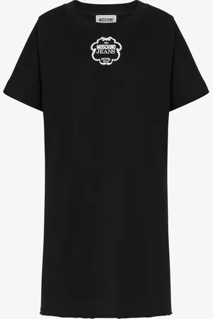 Moschino Cotton fleece dress with logo