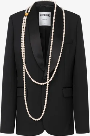 Moschino Single-breasted jacket with maxi necklaces