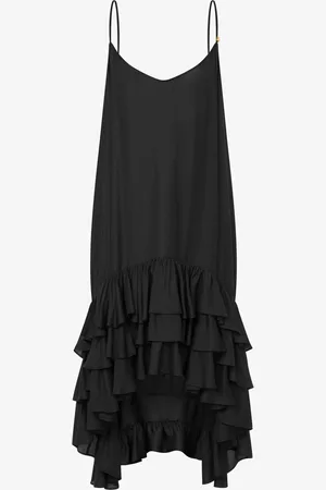 Moschino Viscose Twill Dress with Ruffles