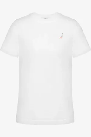 Moschino Organic Jersey T-shirt Goose Embroidery