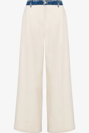 Moschino Textured stretch cotton pants