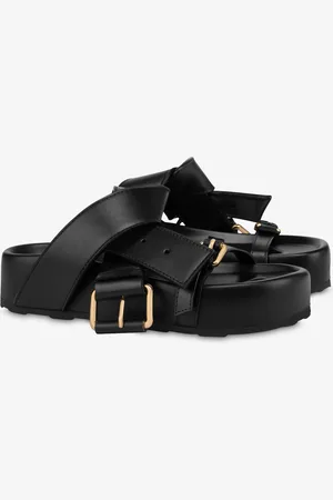 Moschino Belted Up Wedge Sandals