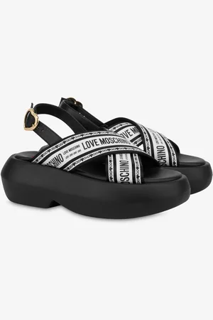 Moschino Crossed sandals with chunky sole