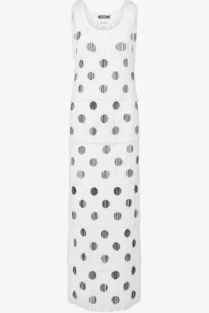 Moschino Jersey dress with fringes Polka Dots