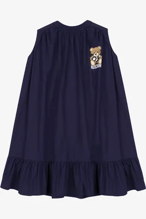 Moschino A-line poplin dress Teddy Bear