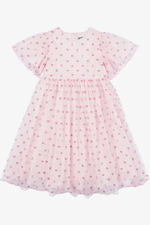 Moschino Tulle dress with all-over embroidery