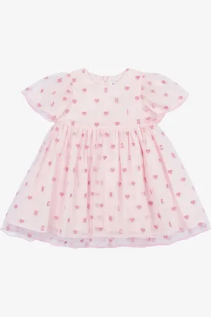 Moschino Tulle dress with all-over embroidery