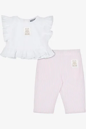 Moschino Blouse and pants set Seersucker Teddy Patch