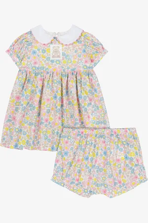 Moschino Poplin dress and slip set Allover Flowers