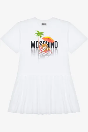Moschino Cotton interlock dress Teddy Bear