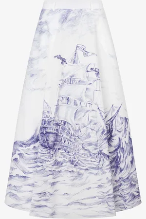 Moschino Long poplin skirt Olivia