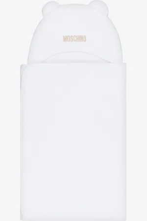 Moschino Cotton bathrobe Logo Embroidery