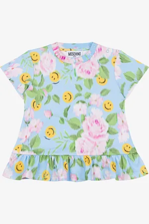 Moschino Cotton interlock dress Smiley® and Roses