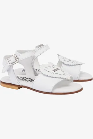 Moschino Calfskin sandals with laser-cut heart