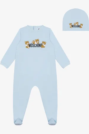 Moschino Jersey romper and hat set Teddy Bear
