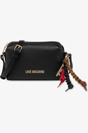 Moschino Crossbody bag in calfskin with charm