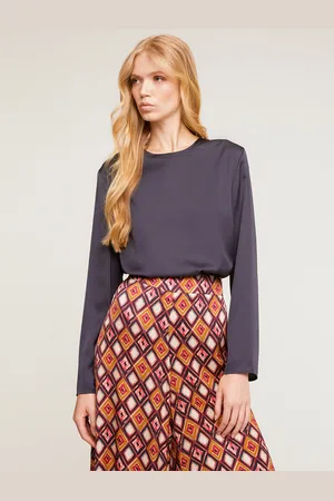 Motivi Blusa manica lunga in raso Donna