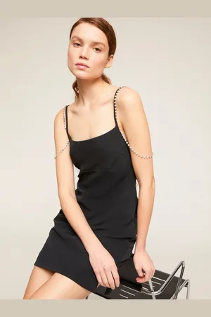 Motivi Mini dress con spalline a catena di strass Donna