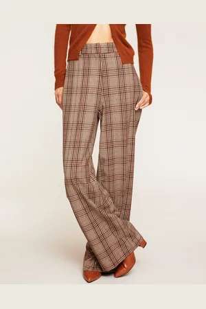 Motivi Pantaloni larghi fantasia check Donna