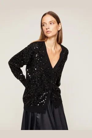 Motivi Cardigan in maglia con ricamo di paillettes Donna