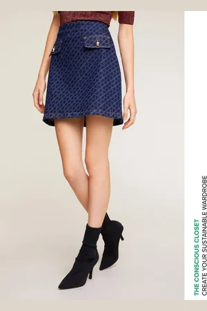 Motivi Minigonna in denim fantasia Double Love Donna