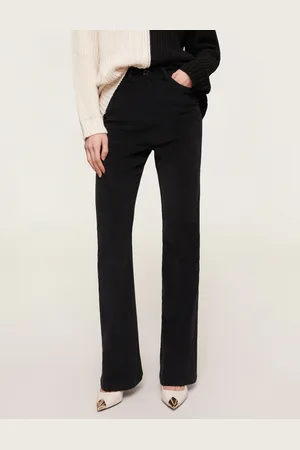 Motivi Pantaloni flare in velluto mille righe Donna