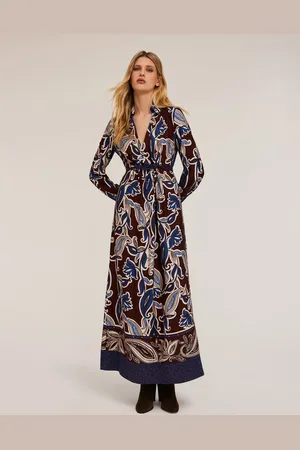 Motivi Vestito lungo in viscosa fantasia foulard Donna
