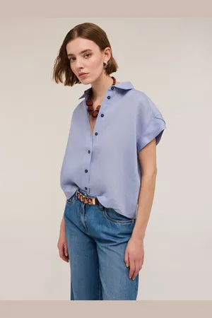 Motivi Camicia maniche corte in lino Donna