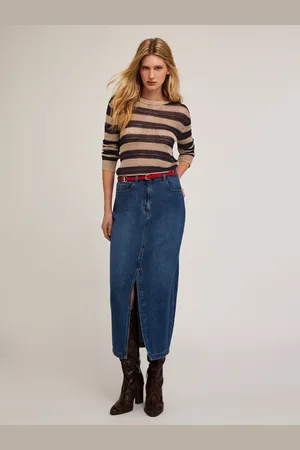 Motivi Gonna longuette in denim Donna