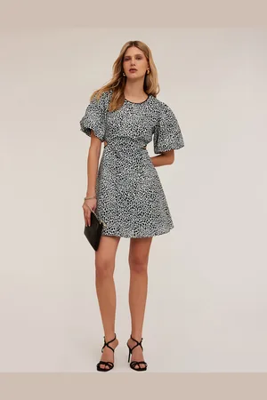 Motivi Vestito corto dettaglio cut-out fantasia animalier Donna