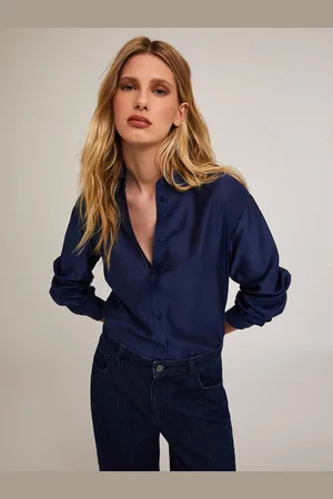 Motivi Camicia misto lyocell tinta unita Donna