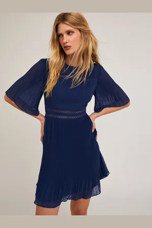 Motivi Vestito ricamato con dettagli plissé Donna