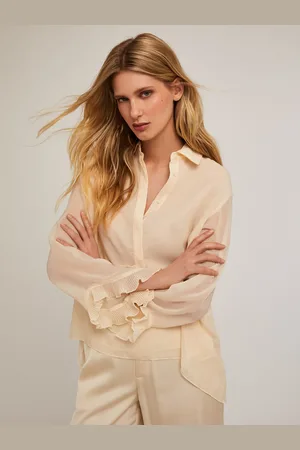 Motivi Camicia in georgette con dettaglio plissé posteriore Donna
