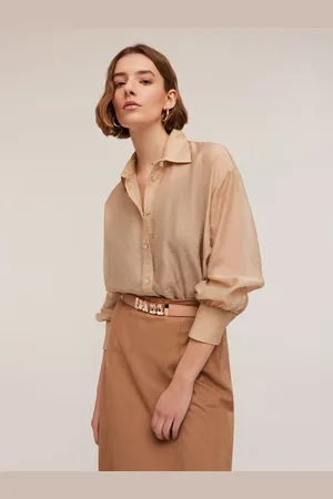 Motivi Camicia misto lyocell con piccole borchie Donna