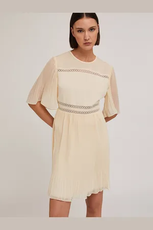 Motivi Vestito ricamato con dettagli plissé Donna
